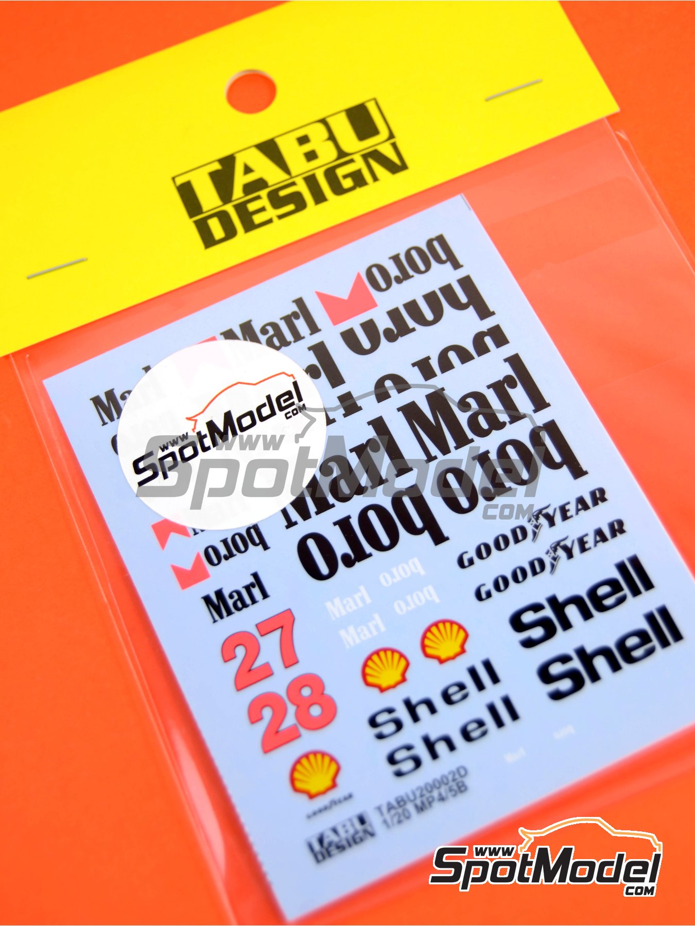 Tabu Design TABU20002D: Marking / livery 1/20 scale - McLaren